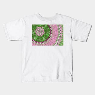 Pink and Green Mandala Kids T-Shirt